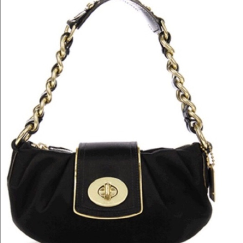 Coach satin Amanda Pippa evening bag